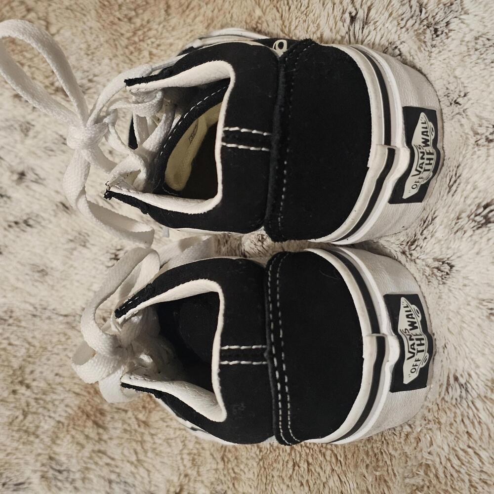 Vans Kids Old Skool Logo Print Black & White 12  NWOT - Picture 3 of 7